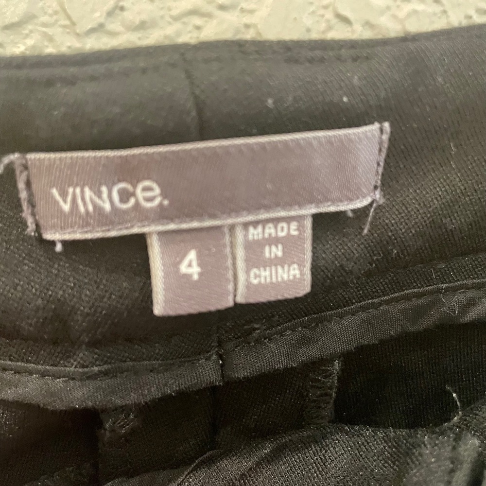 Vince Womens Black Equestrian Skinny Pants Italian Fabric Riding Trousers Size 4 - Picture 3 of 10